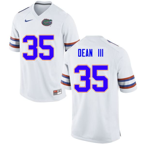 NCAA Florida Gators Trey Dean III Men's #35 Nike White Stitched Authentic College Football Jersey TLN6064KJ